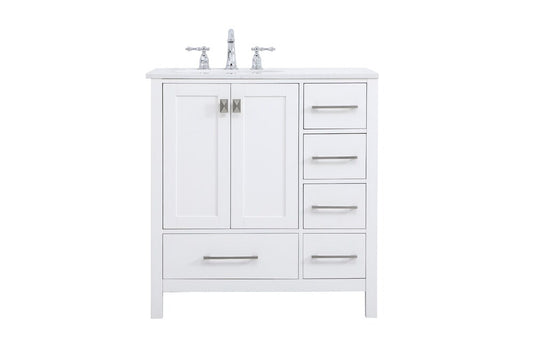 Elegant Furniture & Lighting - Irene 32 inch Single Bathroom Vanity in White - VF18832WH veiw 1
