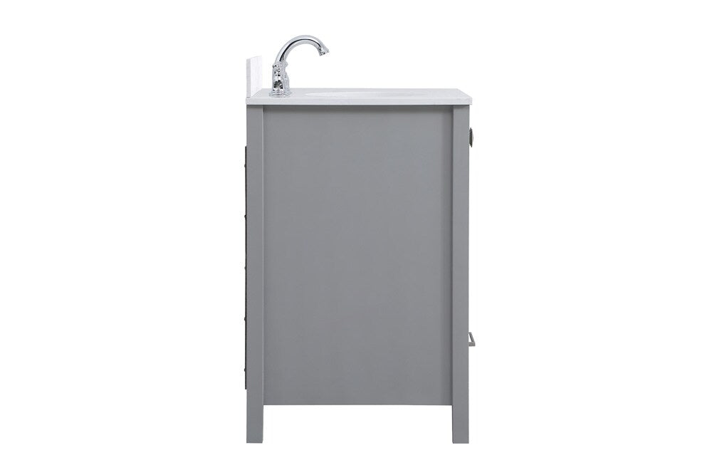 Elegant Furniture & Lighting - Irene 32 inch Single Bathroom Vanity in Gray with Backsplash - VF18832GR-BS veiw 7