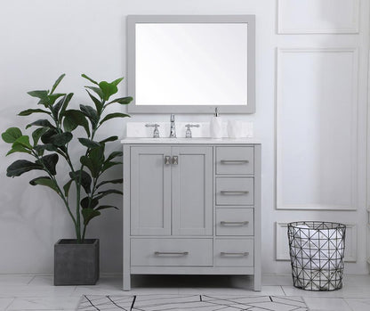 Elegant Furniture & Lighting - Irene 32 inch Single Bathroom Vanity in Gray with Backsplash - VF18832GR-BS veiw 10