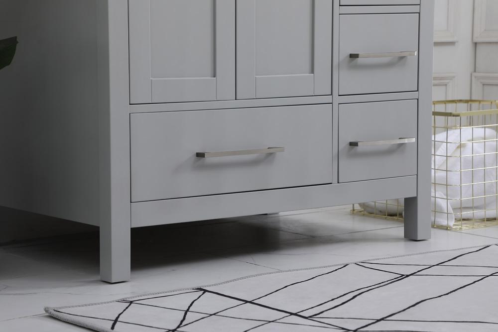 Elegant Furniture & Lighting - Irene 32 inch Single Bathroom Vanity in Gray with Backsplash - VF18832GR-BS veiw 12