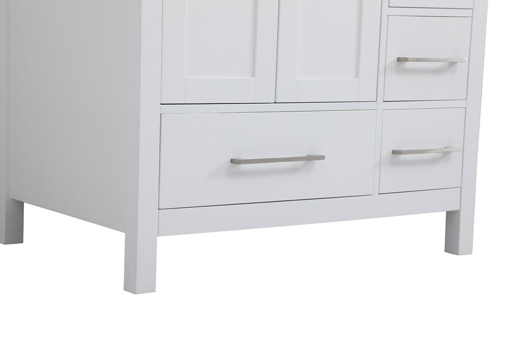 Elegant Furniture & Lighting - Irene 32 inch Single Bathroom Vanity in White with Backsplash - VF18832WH-BS veiw 5