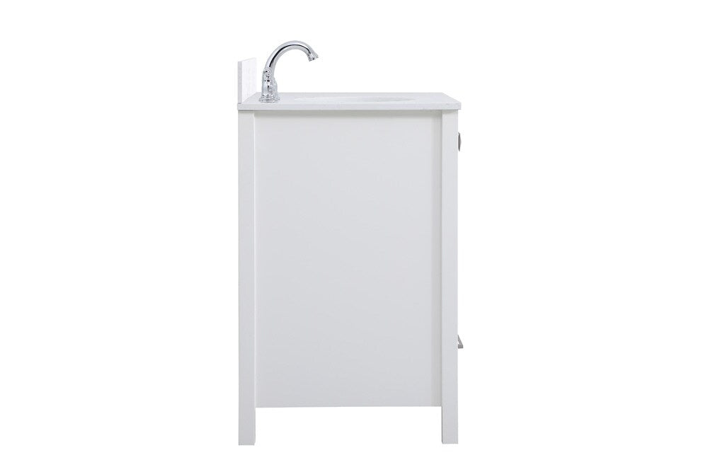 Elegant Furniture & Lighting - Irene 32 inch Single Bathroom Vanity in White with Backsplash - VF18832WH-BS veiw 7