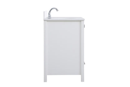 Elegant Furniture & Lighting - Irene 32 inch Single Bathroom Vanity in White with Backsplash - VF18832WH-BS veiw 7