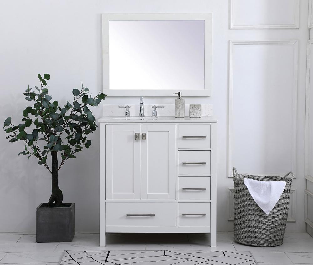 Elegant Furniture & Lighting - Irene 32 inch Single Bathroom Vanity in White with Backsplash - VF18832WH-BS veiw 10