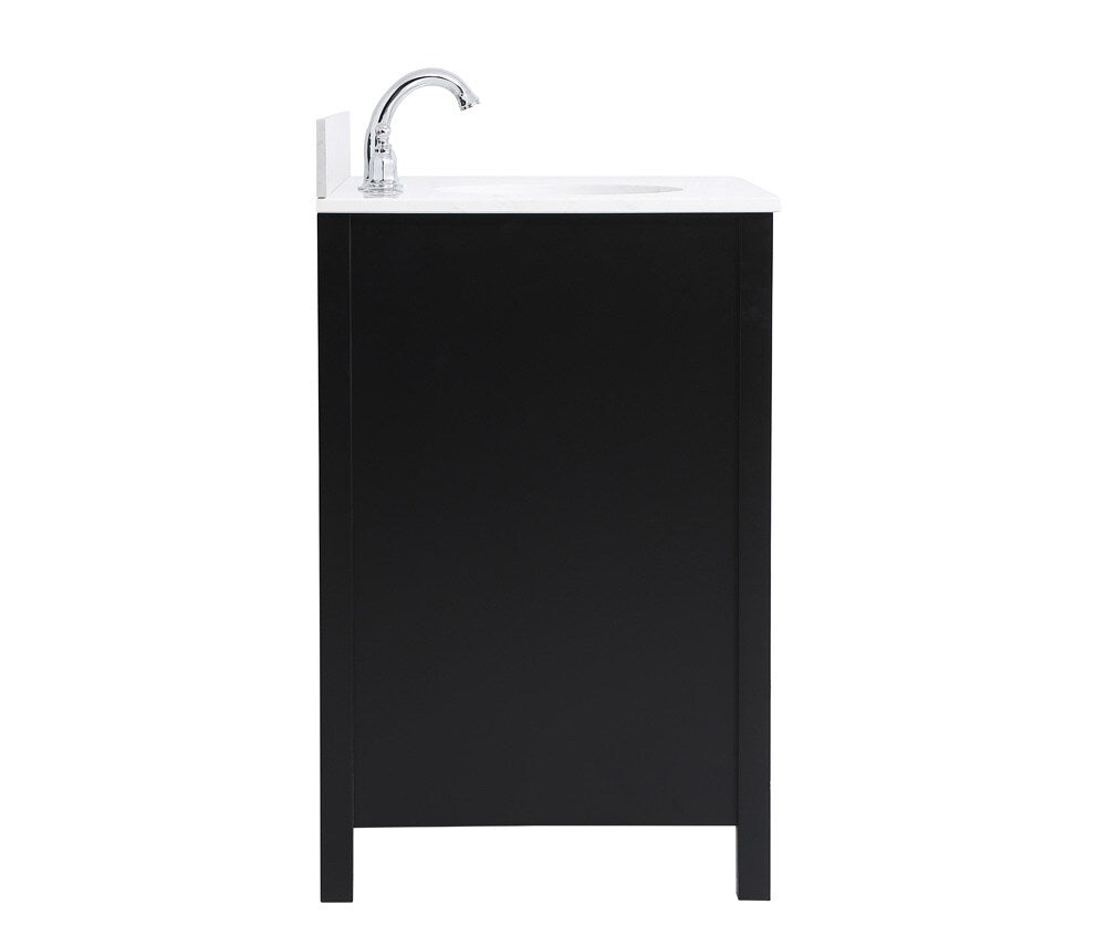 Elegant Furniture & Lighting - Irene 36 inch Single Bathroom Vanity in Black with Backsplash - VF18836BK-BS veiw 7