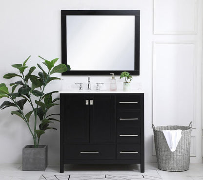 Elegant Furniture & Lighting - Irene 36 inch Single Bathroom Vanity in Black with Backsplash - VF18836BK-BS veiw 10