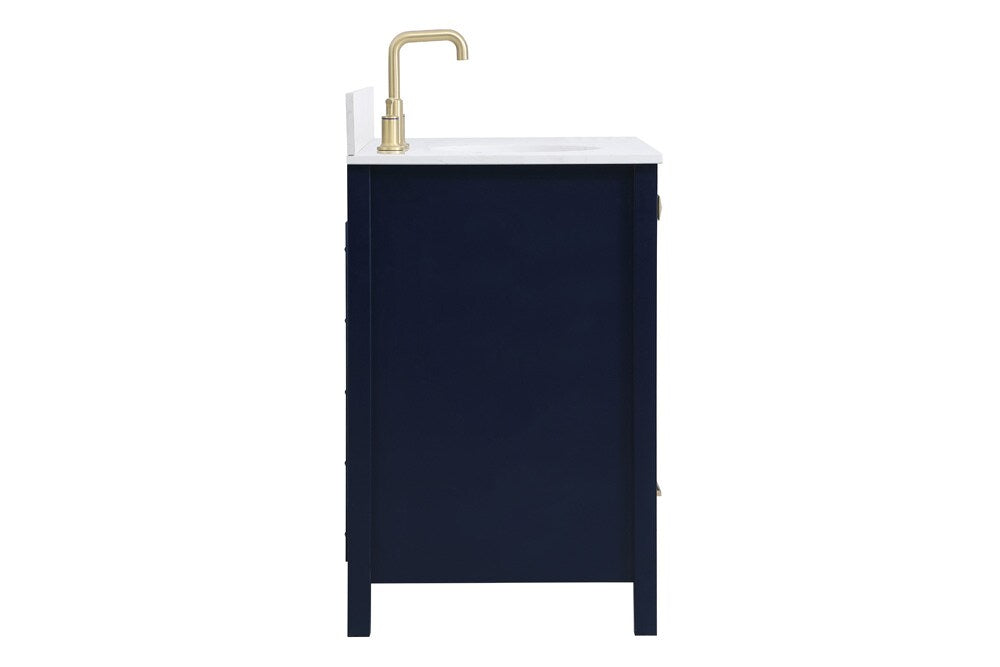 Elegant Furniture & Lighting - Irene 36 inch Single Bathroom Vanity in Blue with Backsplash - VF18836BL-BS veiw 7
