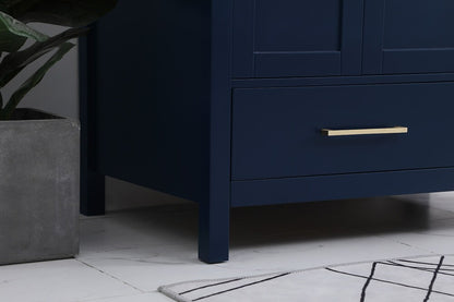 Elegant Furniture & Lighting - Irene 36 inch Single Bathroom Vanity in Blue with Backsplash - VF18836BL-BS veiw 12