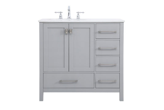 Elegant Furniture & Lighting - Irene 36 inch Single Bathroom Vanity in Gray - VF18836GR veiw 1