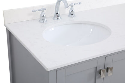 Elegant Furniture & Lighting - Irene 36 inch Single Bathroom Vanity in Gray with Backsplash - VF18836GR-BS veiw 4