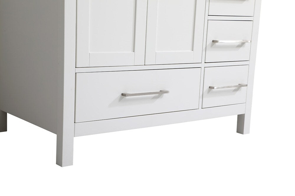 Elegant Furniture & Lighting - Irene 36 inch Single Bathroom Vanity in White with Backsplash - VF18836WH-BS veiw 5