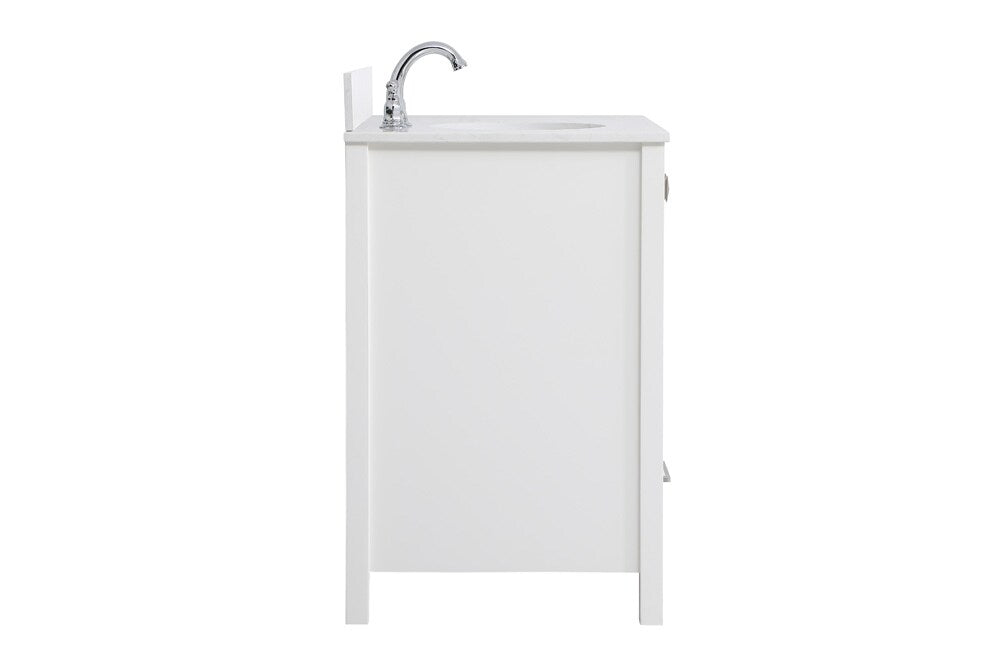 Elegant Furniture & Lighting - Irene 36 inch Single Bathroom Vanity in White with Backsplash - VF18836WH-BS veiw 7