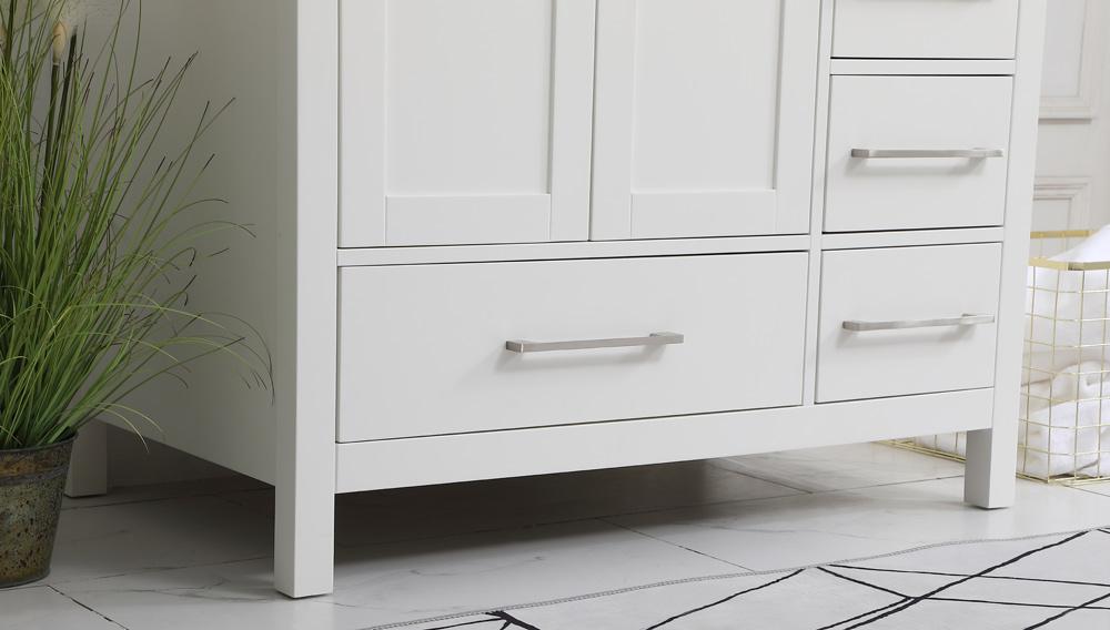 Elegant Furniture & Lighting - Irene 36 inch Single Bathroom Vanity in White with Backsplash - VF18836WH-BS veiw 12