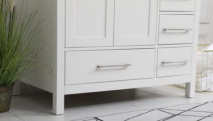 Elegant Furniture & Lighting - Irene 36 inch Single Bathroom Vanity in White with Backsplash - VF18836WH-BS veiw 12
