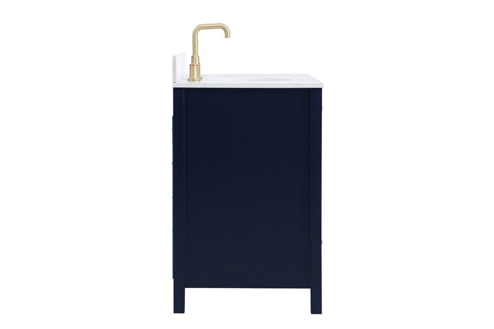 Elegant Furniture & Lighting - Irene 42 inch Single Bathroom Vanity in Blue - VF18842BL veiw 7