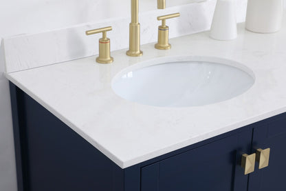 Elegant Furniture & Lighting - Irene 42 inch Single Bathroom Vanity in Blue - VF18842BL veiw 11