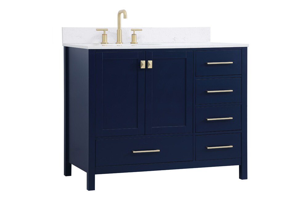 Elegant Furniture & Lighting - Irene 42 inch Single Bathroom Vanity in Blue - VF18842BL veiw 13