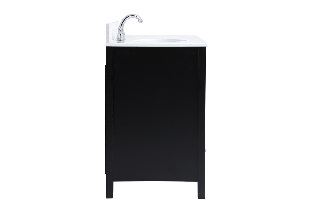 Elegant Furniture & Lighting - Irene 42 inch Single Bathroom Vanity in Black with Backsplash - VF18842BK-BS veiw 7