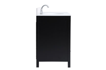 Elegant Furniture & Lighting - Irene 42 inch Single Bathroom Vanity in Black with Backsplash - VF18842BK-BS veiw 7