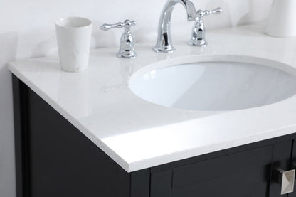 Elegant Furniture & Lighting - Irene 42 inch Single Bathroom Vanity in Black with Backsplash - VF18842BK-BS veiw 11