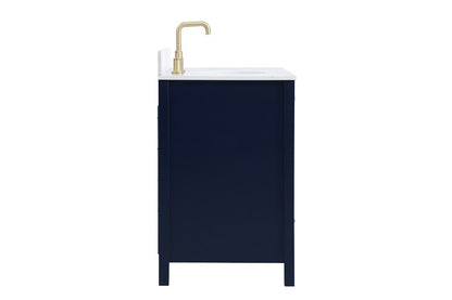 Elegant Furniture & Lighting - Irene 42 inch Single Bathroom Vanity in Blue with Backsplash - VF18842BL-BS veiw 7