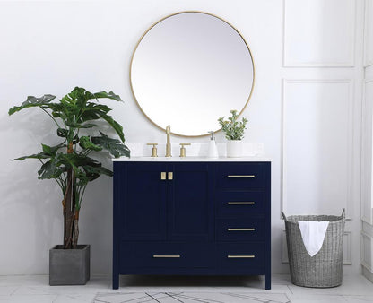 Elegant Furniture & Lighting - Irene 42 inch Single Bathroom Vanity in Blue with Backsplash - VF18842BL-BS veiw 10