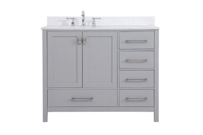 Elegant Furniture & Lighting - Irene 42 inch Single Bathroom Vanity in Gray - VF18842GR veiw 1