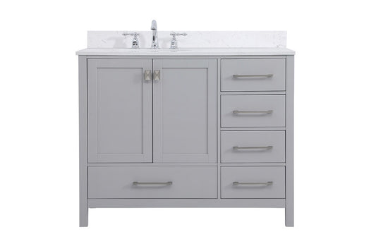 Elegant Furniture & Lighting - Irene 42 inch Single Bathroom Vanity in Gray - VF18842GR veiw 1