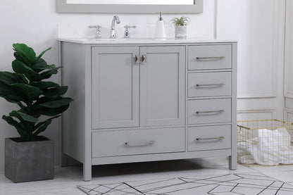 Elegant Furniture & Lighting - Irene 42 inch Single Bathroom Vanity in Gray - VF18842GR veiw 8