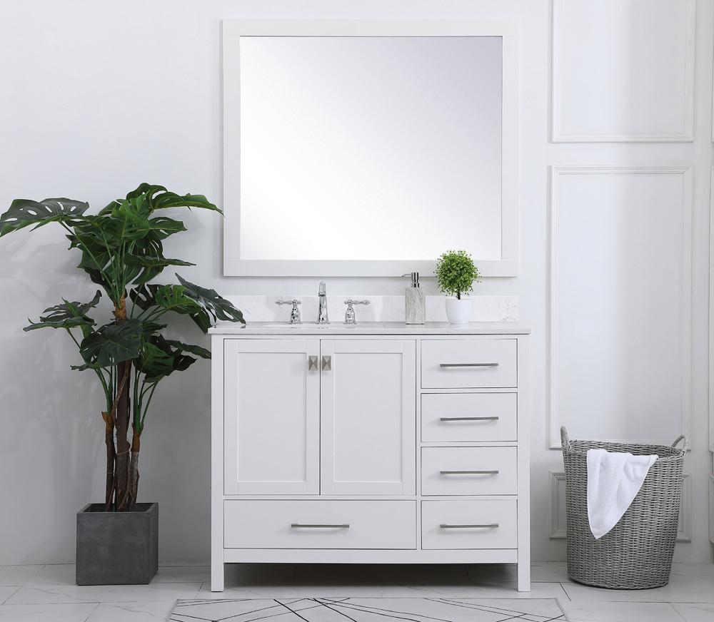 Elegant Furniture & Lighting - Irene 42 inch Single Bathroom Vanity in White - VF18842WH veiw 10
