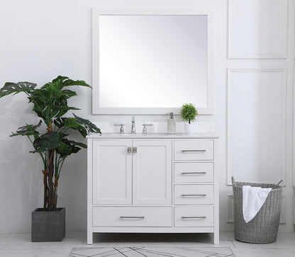 Elegant Furniture & Lighting - Irene 42 inch Single Bathroom Vanity in White - VF18842WH veiw 10