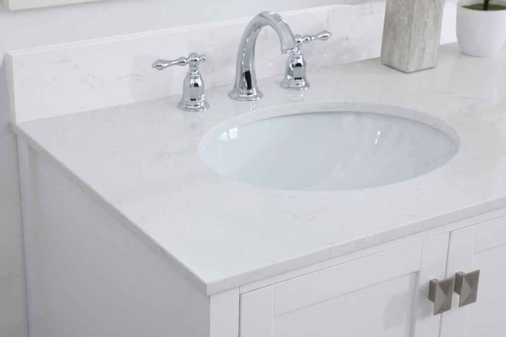 Elegant Furniture & Lighting - Irene 42 inch Single Bathroom Vanity in White - VF18842WH veiw 11