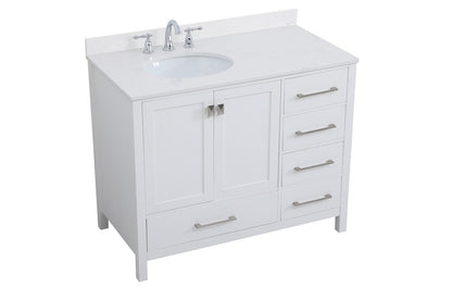 Elegant Furniture & Lighting - Irene 42 inch Single Bathroom Vanity in White - VF18842WH veiw 14
