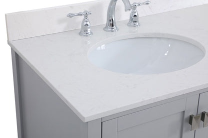 Elegant Furniture & Lighting - Irene 42 inch Single Bathroom Vanity in Gray with Backsplash - VF18842GR-BS veiw 4