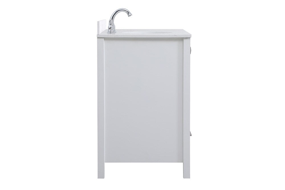 Elegant Furniture & Lighting - Irene 42 inch Single Bathroom Vanity in White with Backsplash - VF18842WH-BS veiw 7
