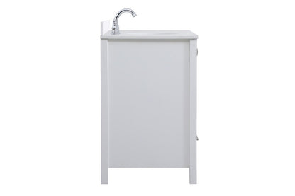 Elegant Furniture & Lighting - Irene 42 inch Single Bathroom Vanity in White with Backsplash - VF18842WH-BS veiw 7