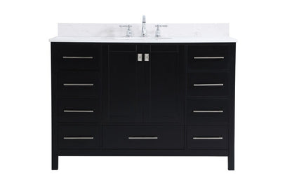 Elegant Furniture & Lighting - Irene 48 inch Single Bathroom Vanity in Black - VF18848BK veiw 1