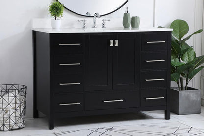 Elegant Furniture & Lighting - Irene 48 inch Single Bathroom Vanity in Black - VF18848BK veiw 8