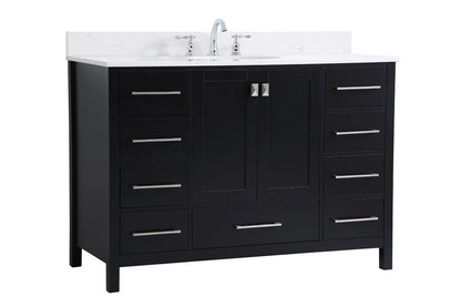Elegant Furniture & Lighting - Irene 48 inch Single Bathroom Vanity in Black - VF18848BK veiw 13