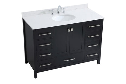 Elegant Furniture & Lighting - Irene 48 inch Single Bathroom Vanity in Black - VF18848BK veiw 14