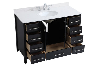 Elegant Furniture & Lighting - Irene 48 inch Single Bathroom Vanity in Black - VF18848BK veiw 15