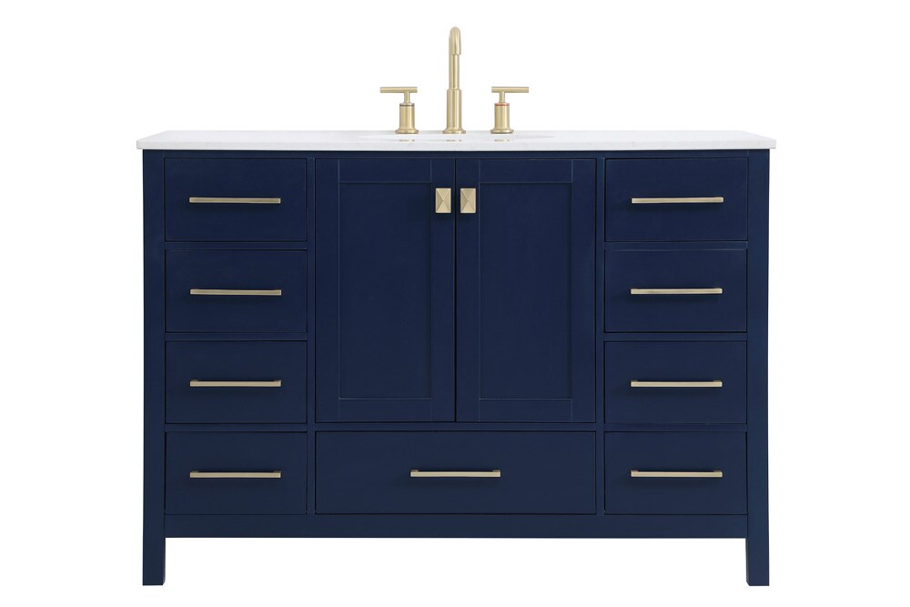 Elegant Furniture & Lighting - Irene 48 inch Single Bathroom Vanity in Blue - VF18848BL veiw 1