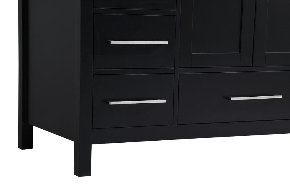 Elegant Furniture & Lighting - Irene 48 inch Single Bathroom Vanity in Black with Backsplash - VF18848BK-BS veiw 5