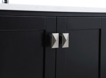 Elegant Furniture & Lighting - Irene 48 inch Single Bathroom Vanity in Black with Backsplash - VF18848BK-BS veiw 6