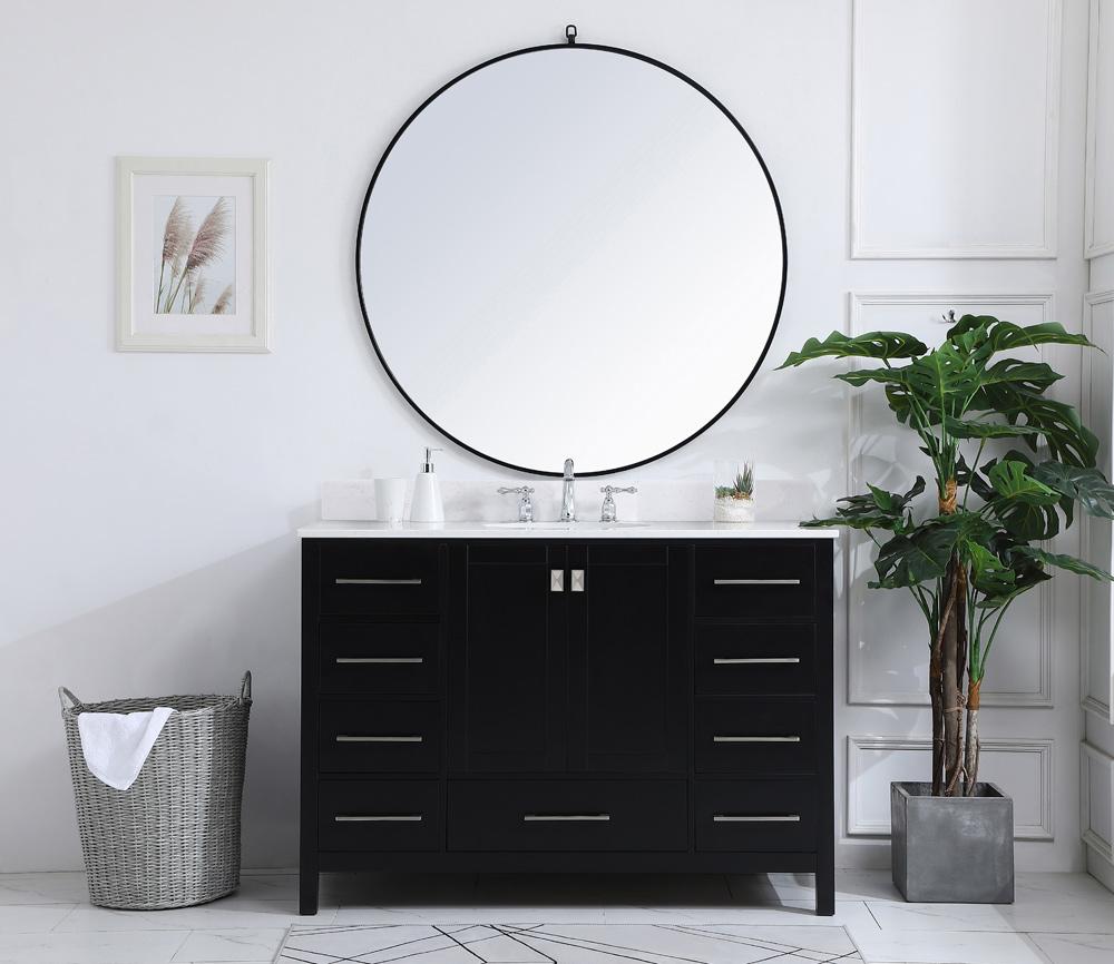 Elegant Furniture & Lighting - Irene 48 inch Single Bathroom Vanity in Black with Backsplash - VF18848BK-BS veiw 10