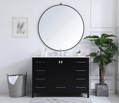 Elegant Furniture & Lighting - Irene 48 inch Single Bathroom Vanity in Black with Backsplash - VF18848BK-BS veiw 10