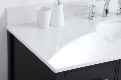 Elegant Furniture & Lighting - Irene 48 inch Single Bathroom Vanity in Black with Backsplash - VF18848BK-BS veiw 11