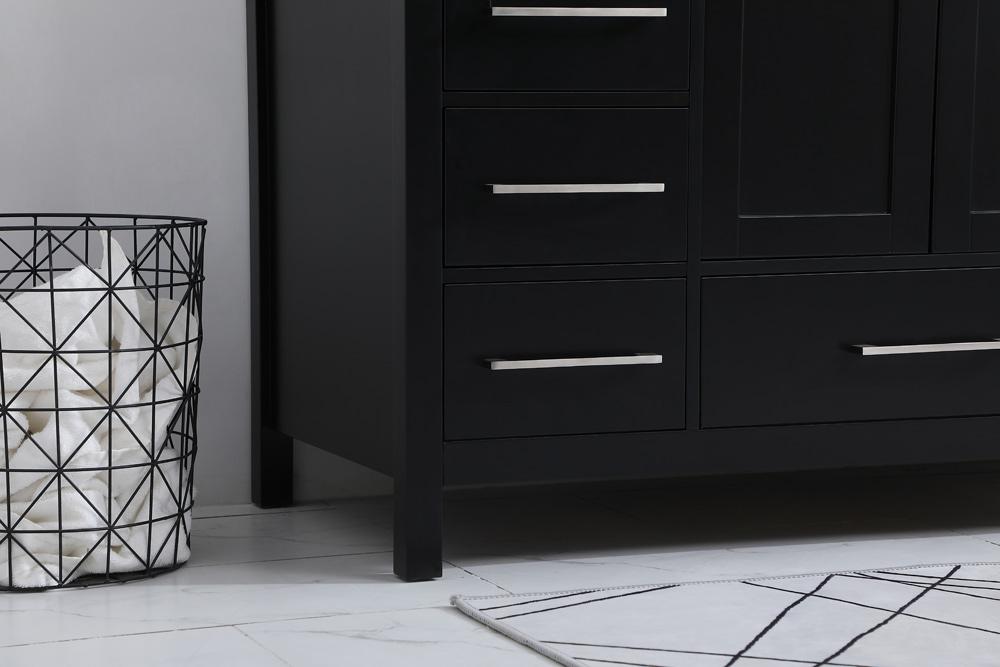 Elegant Furniture & Lighting - Irene 48 inch Single Bathroom Vanity in Black with Backsplash - VF18848BK-BS veiw 12