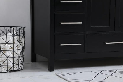 Elegant Furniture & Lighting - Irene 48 inch Single Bathroom Vanity in Black with Backsplash - VF18848BK-BS veiw 12