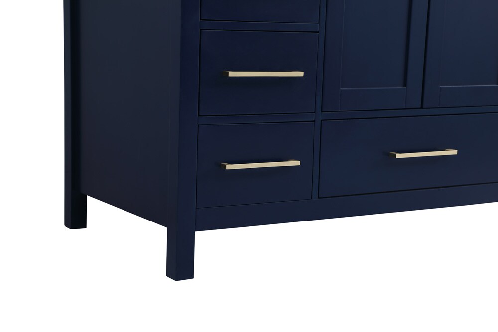 Elegant Furniture & Lighting - Irene 48 inch Single Bathroom Vanity in Blue with Backsplash - VF18848BL-BS veiw 5